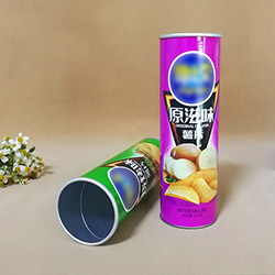 薯片罐带铝箔片高密封环保纸罐子密封牛皮纸圆筒食品罐
